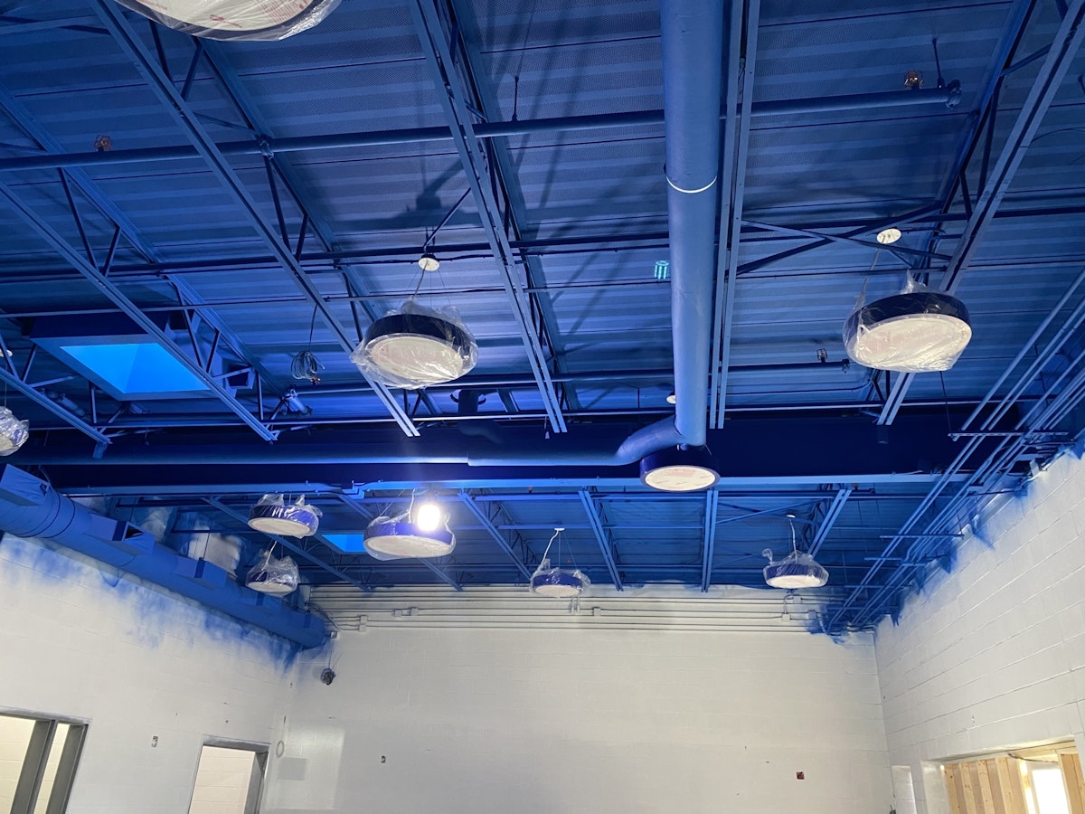 Industrial ceiling after fireproofing Protecting Your Future with Intumescent Paint