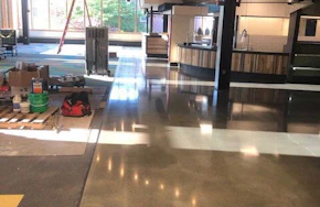 Concrete polished floor in a facility Top 3 Applications for Concrete Polishing