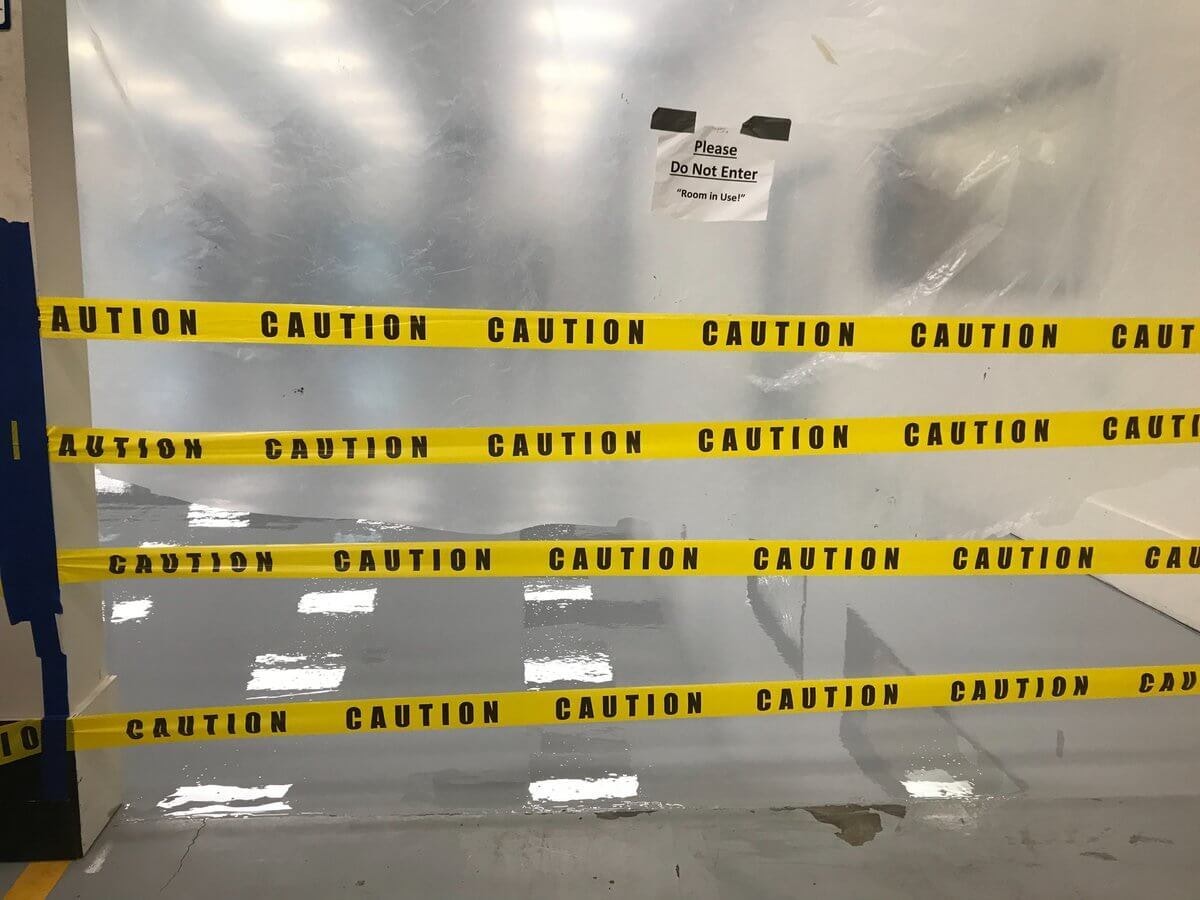 Caution tape at a commercial flooring site What Certifications Should a Commercial Flooring Contractor Have?